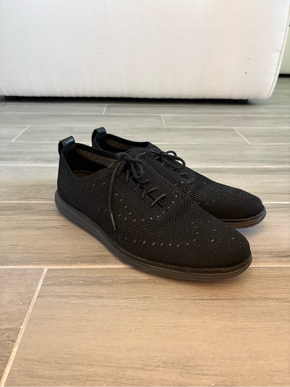 Cole Haan OriginalGrand Black Stitchlite Knit Oxfords Size 9M